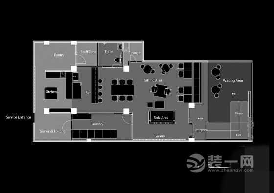 能洗衣服和吃甜点的咖啡厅规划 毫无违和感